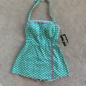 Vintage bathing suit and cover-up